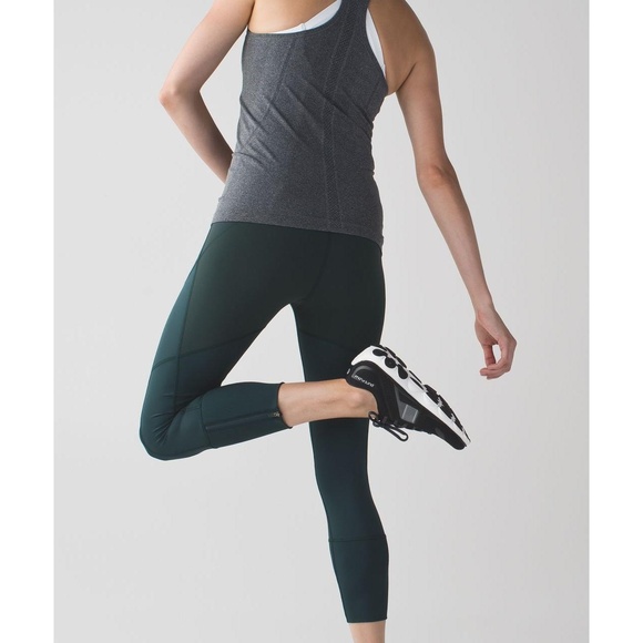 Lululemon Rebel Runner Teal Athletic Pocket Leggings, Size 6 (A2) - Picture 1 of 13